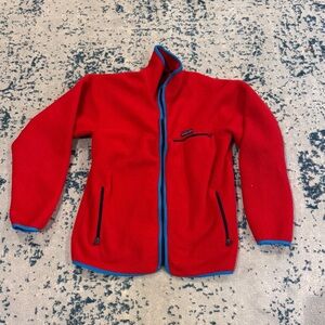 Vintage Patagonia fleece jacket classic primary red blue full zip men’s Large